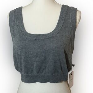NWT Forever 22 Gray Crop Sweater Tank. Retail $18.00